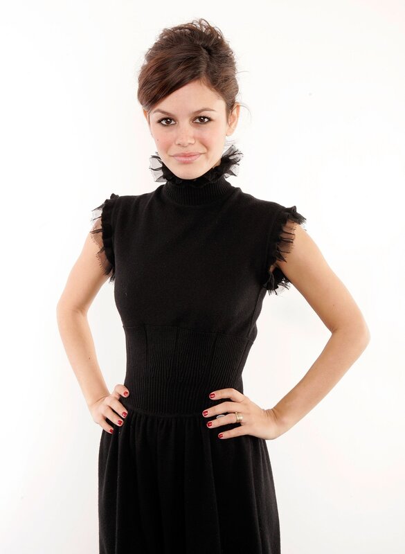 woman in black dress