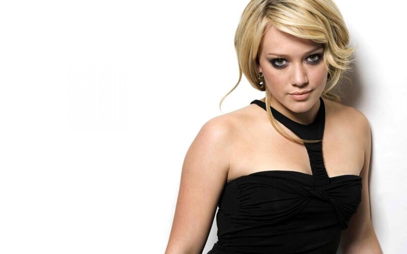 woman in black dress