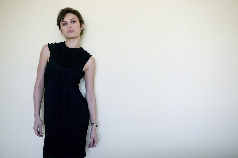 woman in black dress