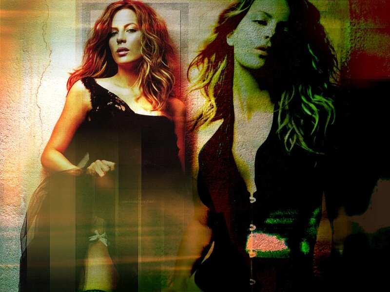 woman in black dress collage