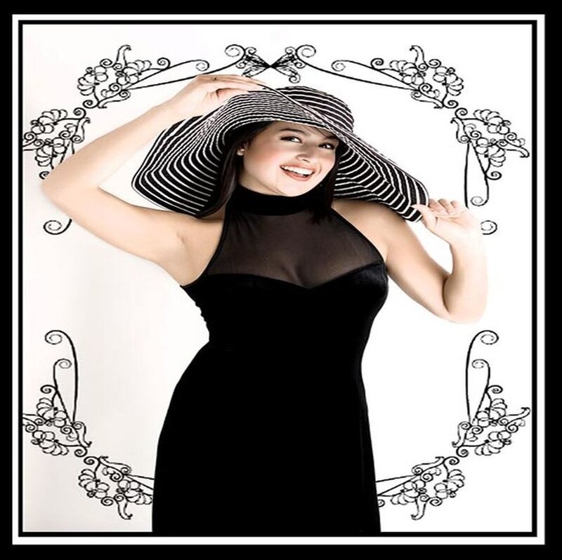 Woman in Black Dress — Confident, Photograph, Hat
