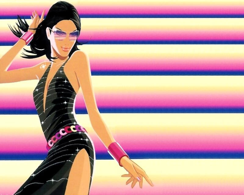 woman in black dress dancing