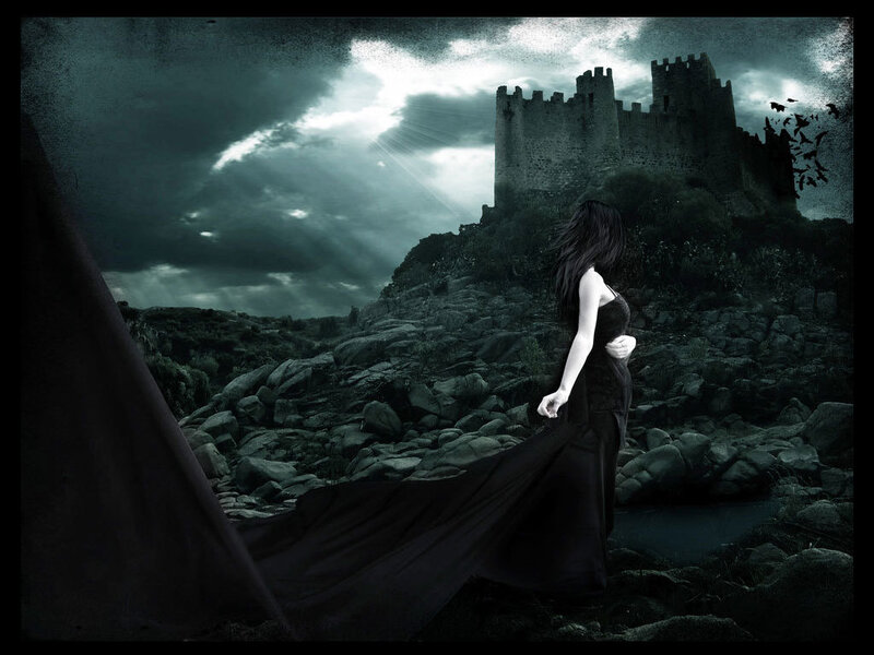 Woman in Black Dress — Digital Art