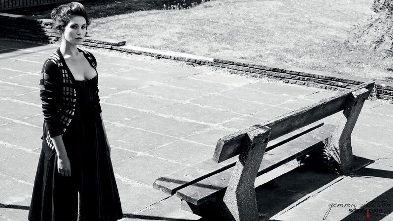 Woman in Black Dress — Dramatic, Afternoon, Photograph, Bench