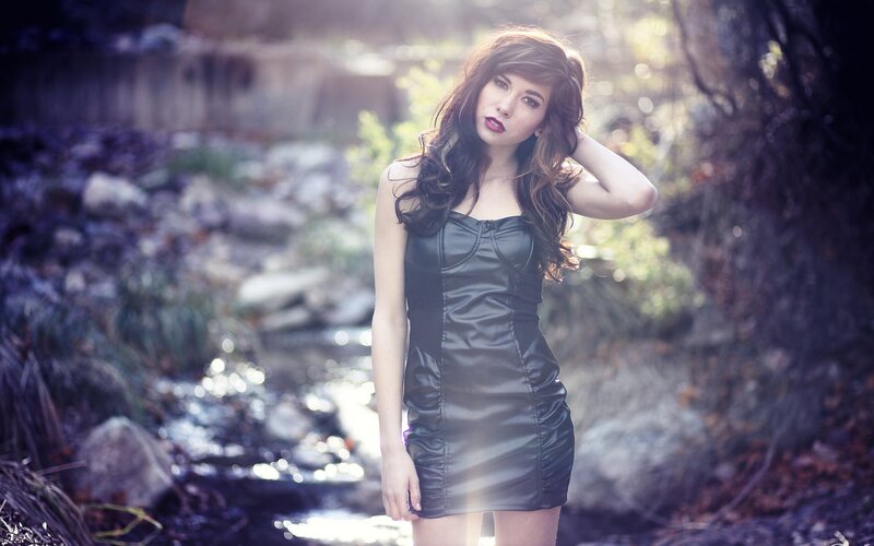 Woman in Black Dress — Dramatic, Afternoon, Photograph, Stream