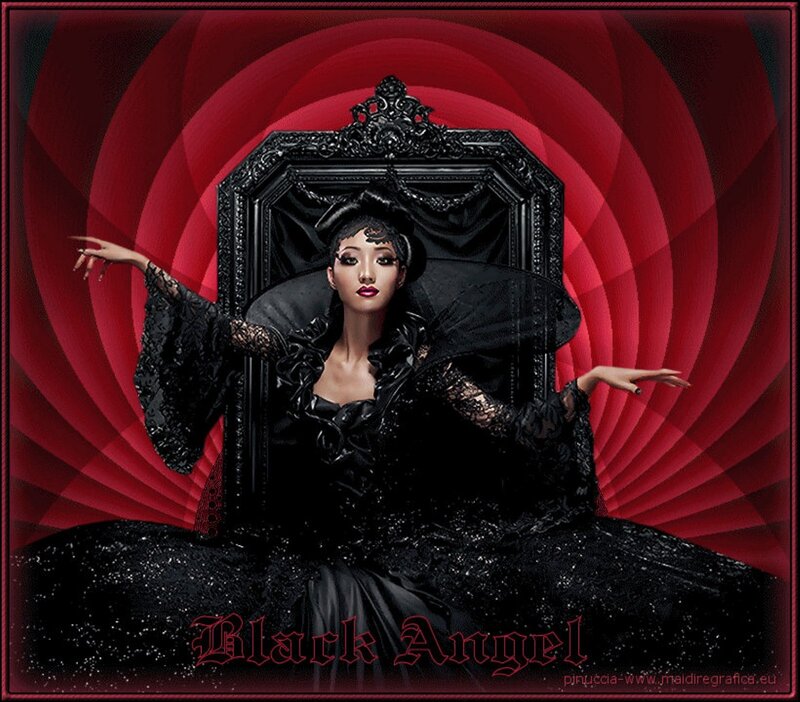 Woman in Black Dress — Dramatic, Digital Art, Chair