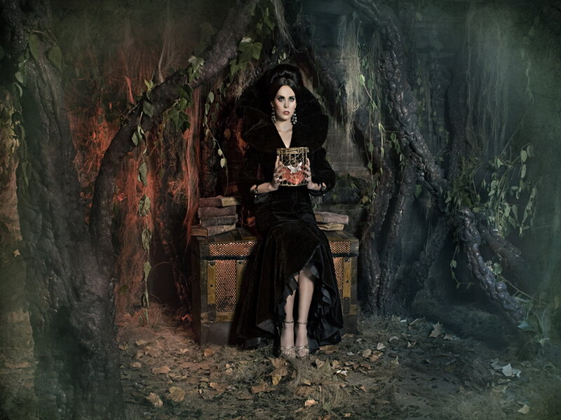 Woman in Black Dress — Dramatic, Night, Photograph, Cage