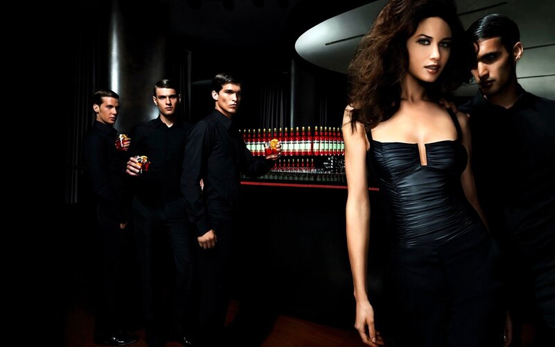 Woman in Black Dress — Dramatic, Night, Photograph, Men