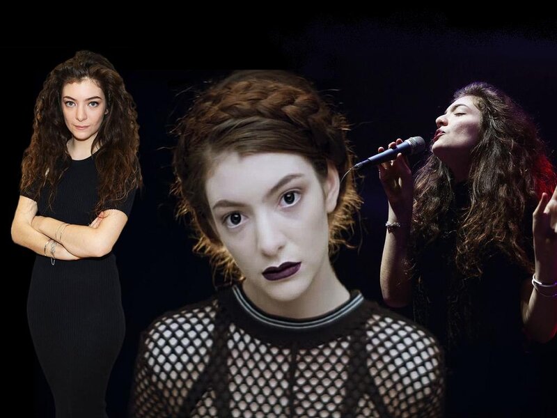 Woman in Black Dress — Dramatic, Night, Photograph, Microphone, Fishnet Top