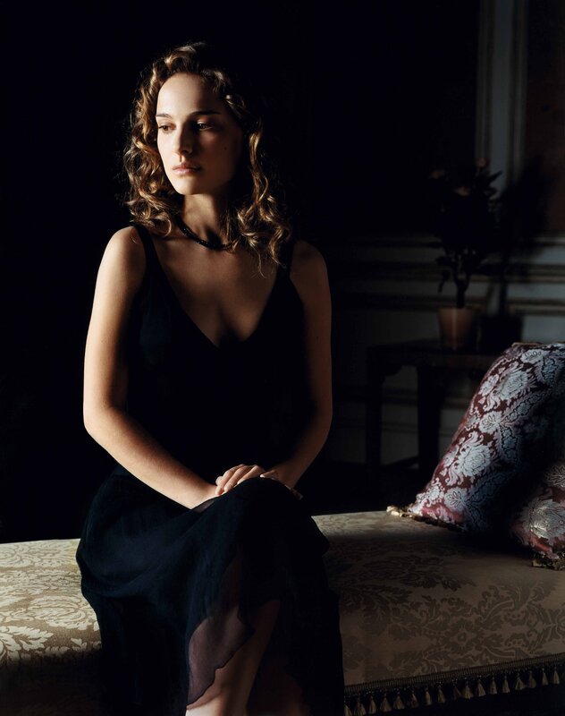 Woman in Black Dress — Dramatic, Night, Photograph, Pillow