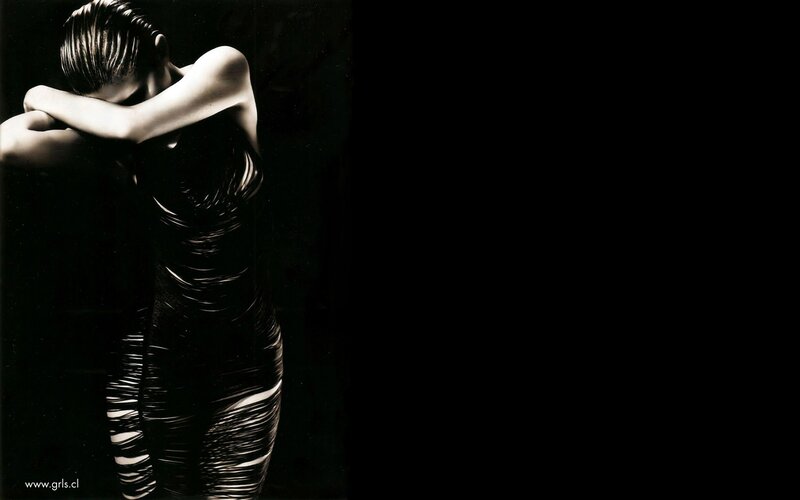 Woman in Black Dress — Dramatic, Photograph, Arms