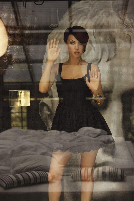 Woman in Black Dress — Dramatic, Photograph, Bed, Window
