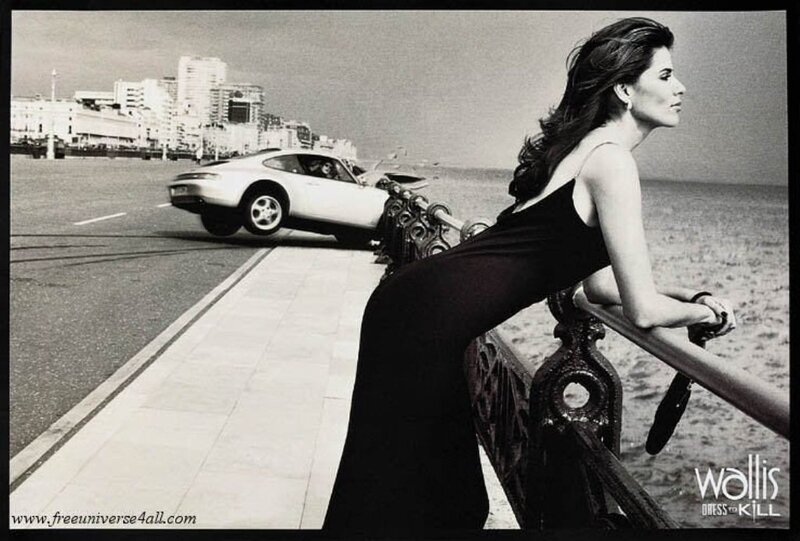 Woman in Black Dress — Dramatic, Photograph, Car, Railing