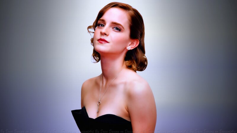 Woman in Black Dress — Dramatic, Photograph, Necklace, Earring