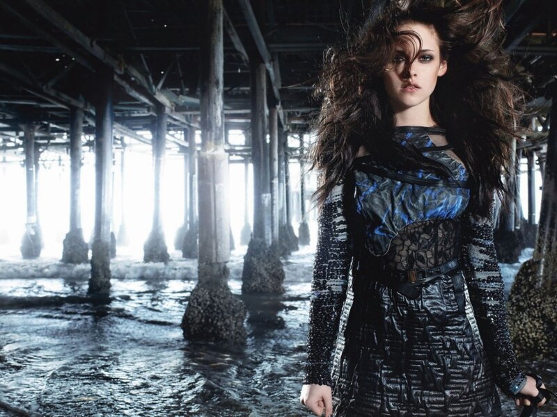 Woman in Black Dress — Dramatic, Photograph, Pier