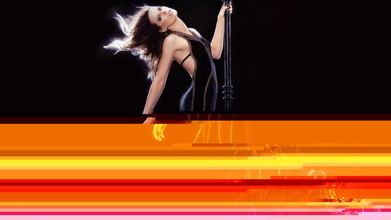 Woman in Black Dress — Dramatic, Photograph, Pole, Hair