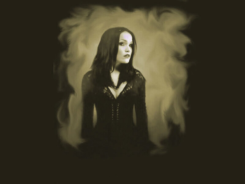Woman in Black Dress — Dramatic, Photograph, Smoke