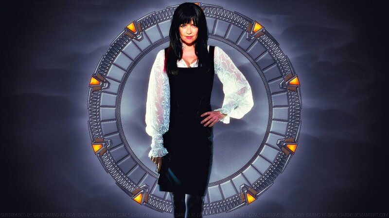 Woman in Black Dress — Dramatic, Photograph, Stargate
