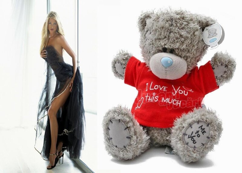 Woman in Black Dress — Dramatic, Photograph, Teddy Bear