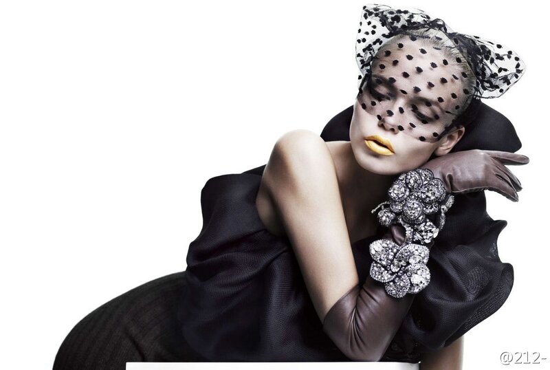 Woman in Black Dress — Dramatic, Photograph, Veil, Gloves