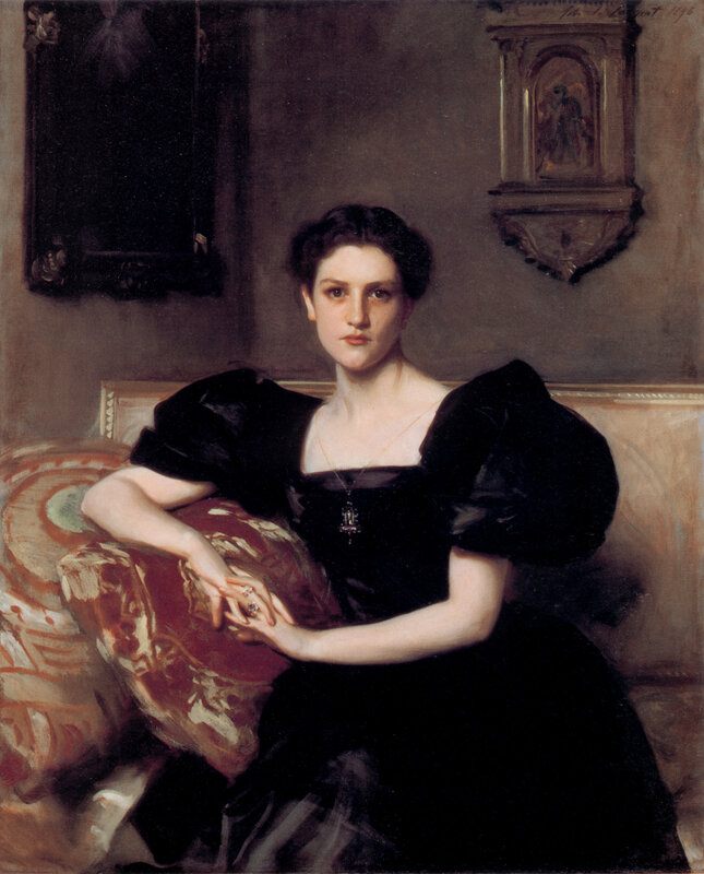 Woman in Black Dress — Formal, Painting