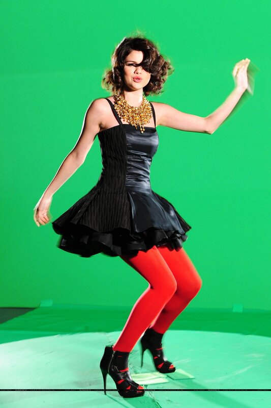 Woman in Black Dress — Green, Dynamic, Photograph
