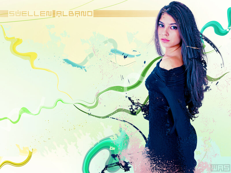 Woman in Black Dress — Green, Dynamic