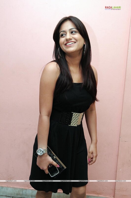 Woman in Black Dress — Happy, Photograph, Clutch Bag