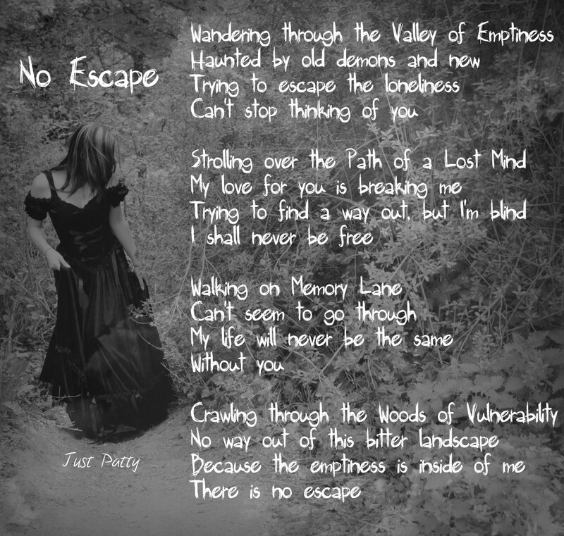 Woman in Black Dress — Melancholic, Photograph, Text