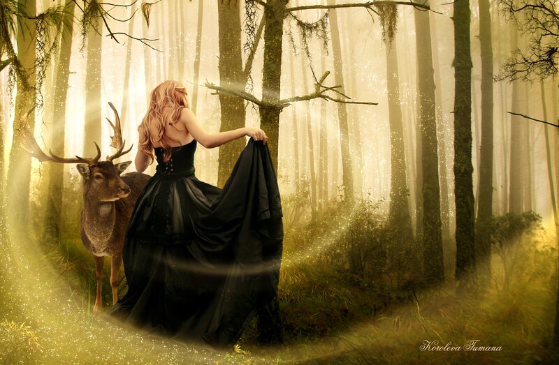 Woman in Black Dress — Mystical, Morning