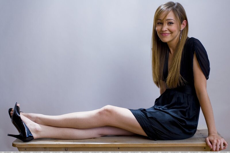 Woman in Black Dress — Neutral, Photograph, Heels, Bench