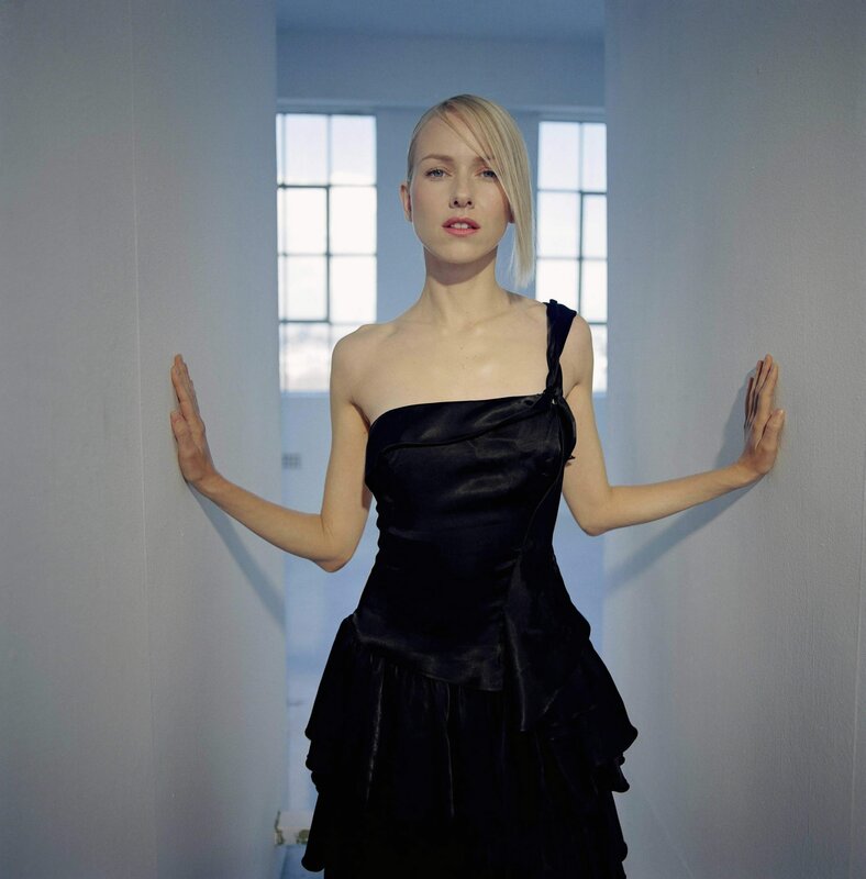 Woman in Black Dress — Neutral, Photograph, Wall, Window, White