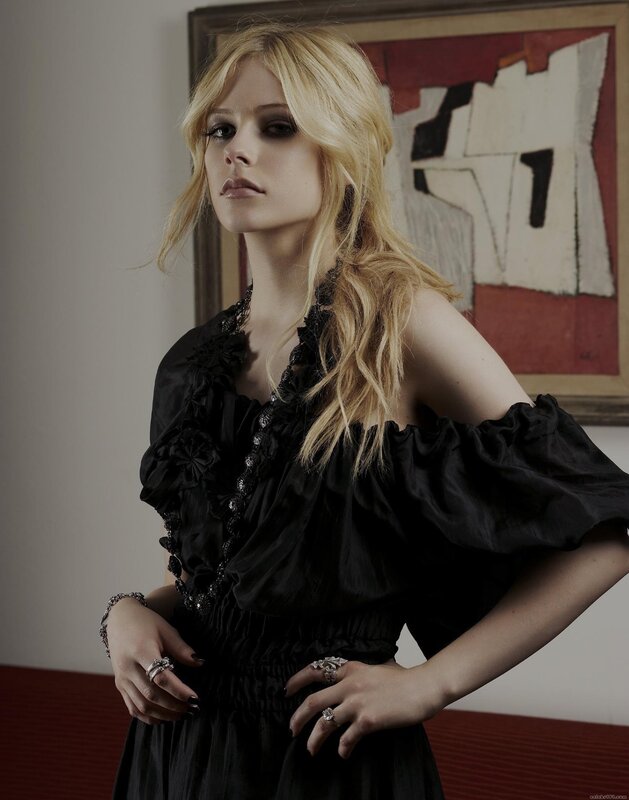 woman in black dress portrait