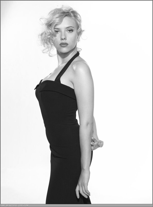 woman in black dress portrait
