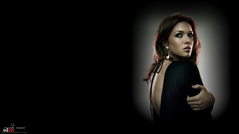 woman in black dress portrait
