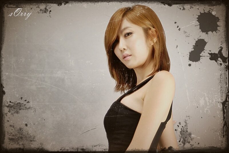 woman in black dress portrait