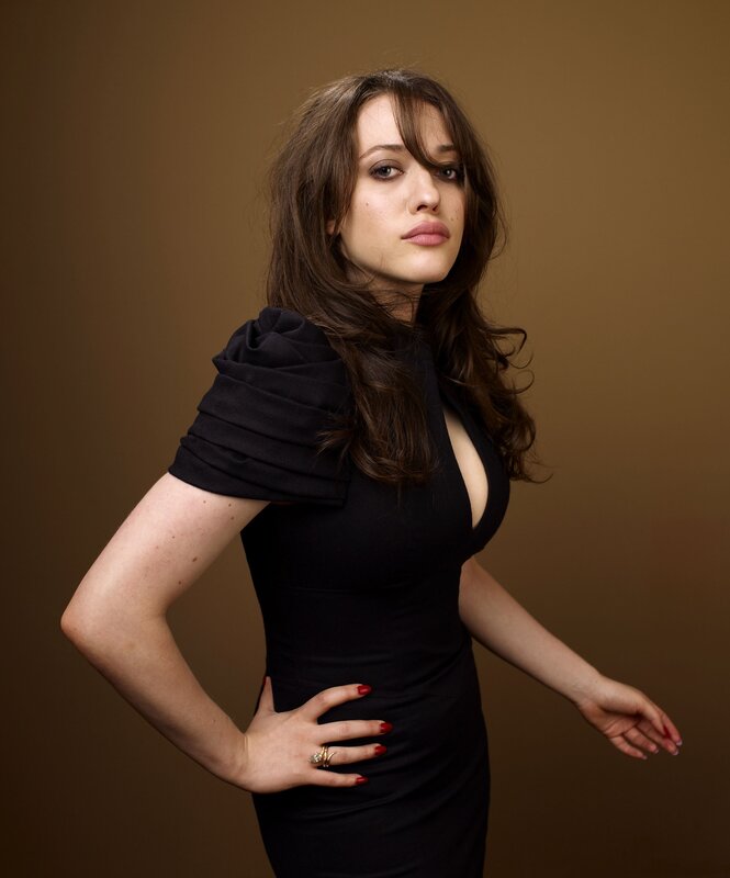 Woman in black dress portrait