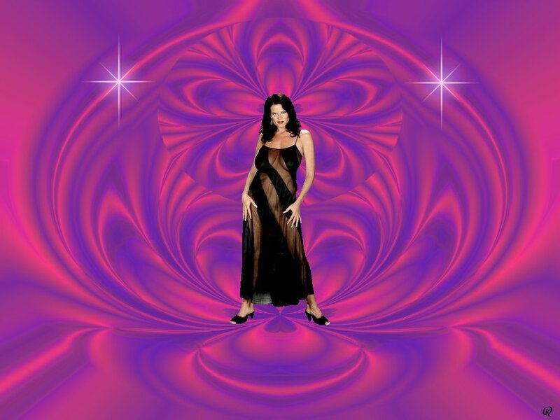 Woman in Black Dress — Purple, Dramatic, Digital Art, Sparkles