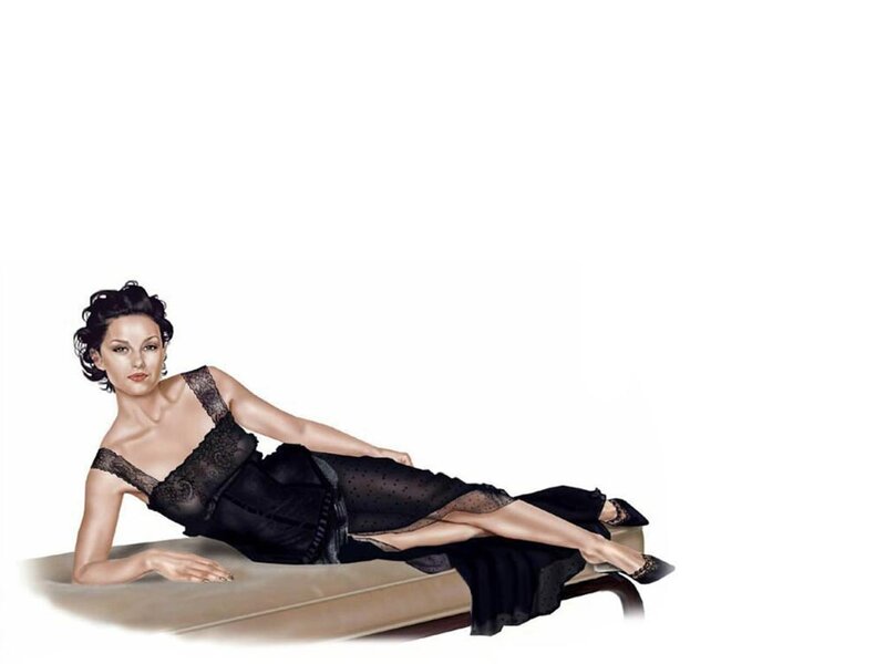Woman in Black Dress — Seductive, Illustration