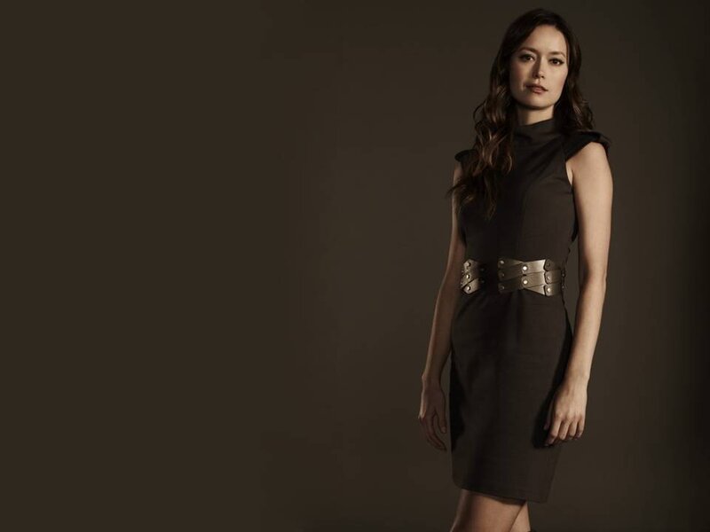 Woman in Black Dress — Serious, Photograph