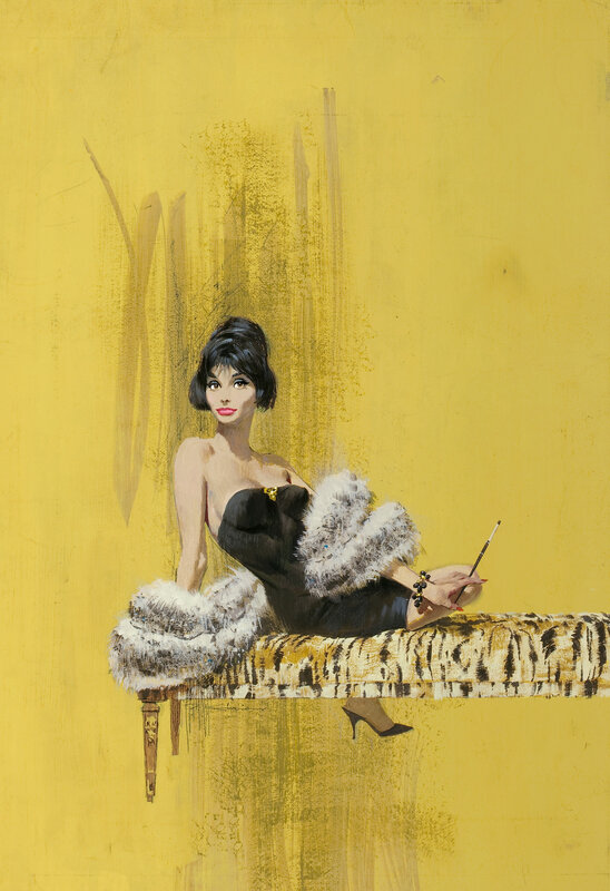 Woman in Black Dress — Yellow, Sophisticated