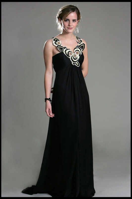 woman in black evening gown