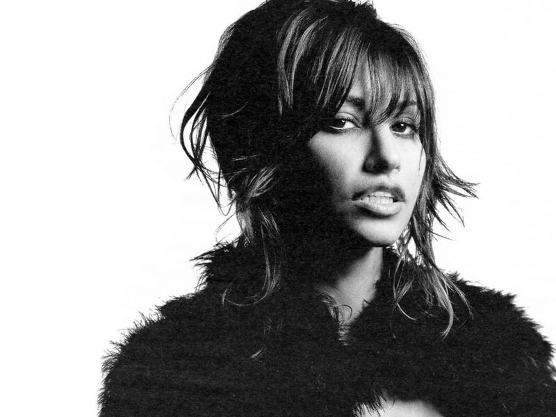 woman in black fur coat