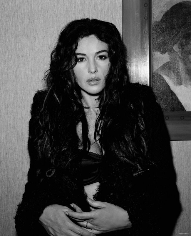 woman in black fur coat