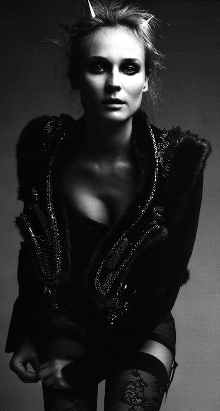 woman in black fur jacket