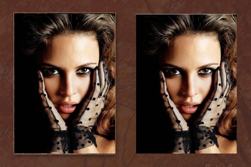Woman in Black Gloves — Brown