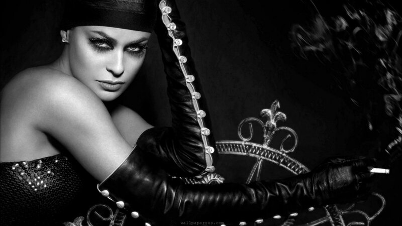 Woman in Black Gloves — Dramatic, Photograph, Cigarette