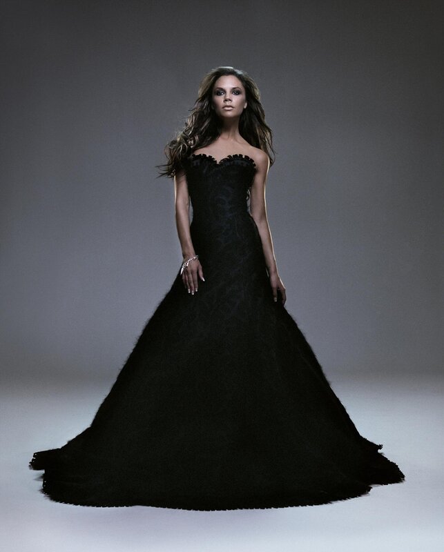 woman in black gown