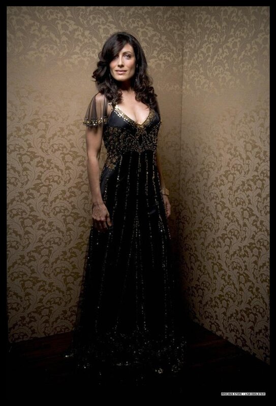 woman in black gown