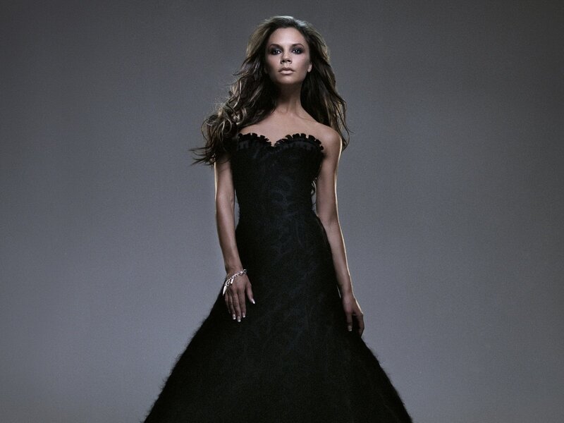 woman in black gown